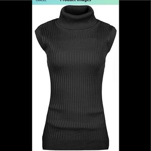 Sleeveless turtleneck